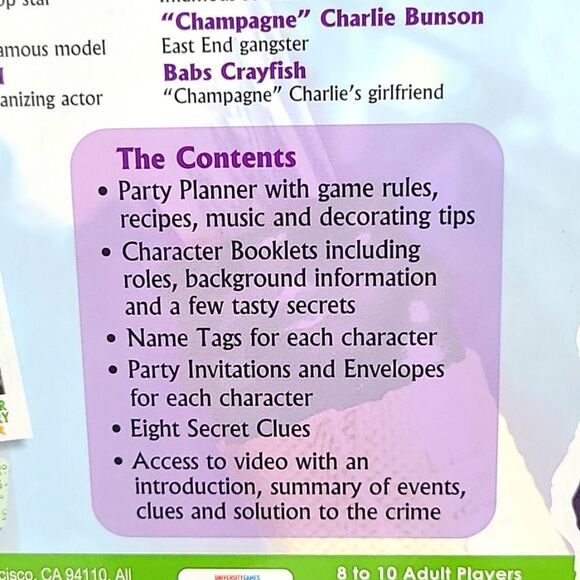 A Mystery Dinner Party Game - The Champagne Murder - Picture 8 of 15